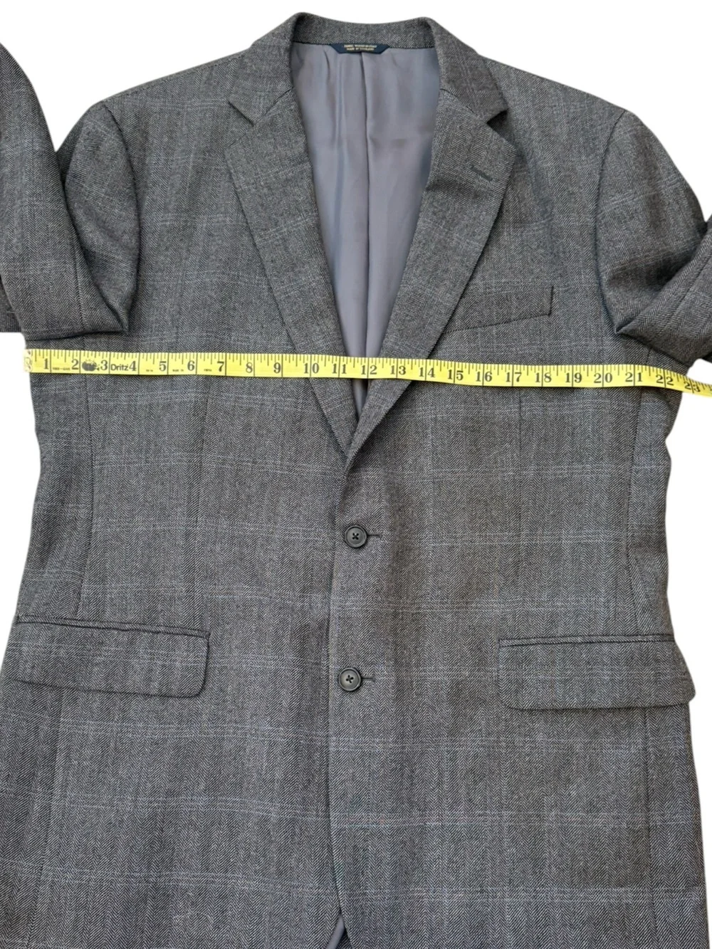 Brooks Brothers Madison 44L Lanificio Campore Wool Gray Herringbone Sport Coat